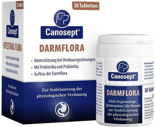 Canosept Darmflora Tabletten für Hunde mit Probiotika und Präbiotika zur Unterstützung der Verdauung 30 Stück – Bild 1 von 5