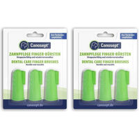 Produktbild von Canosept Zahnpflege Finger-Bürste für Hunde aus Silikon in Grün