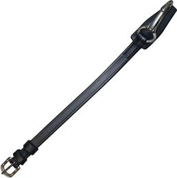 Canter Anbinder Pfosten mit Karabinerhaken aus Leder in Schwarz Full – Bild 1 von 1