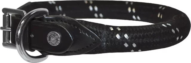 Produktbild von Canter Corde Hundehalsband aus Leder in Schwarz für erwachsene Hunde