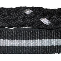Produktbild von Canter Halfter und Longiergurt Set aus Nylon für Ponys in Schwarz mit Lurex