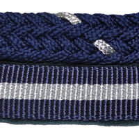 Produktbild von Canter Halfter und Longiergurt Set aus Nylon in Blau mit Lurex-Effekt für Pferde