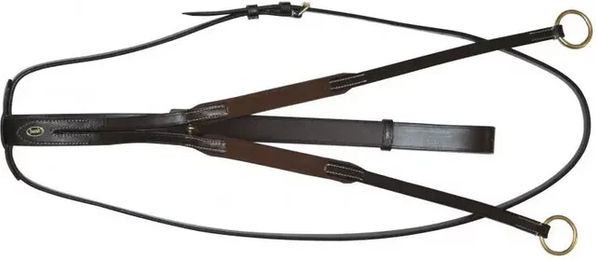 Produktbild von Canter Martingal aus Leder mit elastischen Ringen für Ponys in Braun