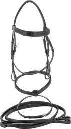 Produktbild von Canter Zaumzeug für Ponys aus Leder in Schwarz mit Strass und Silber
