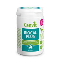 Produktbild von Canvit Biocal Calcium Tabletten Nahrungsergänzung für Hunde zur Unterstützung von Gelenken, Sehnen und Zähnen für alle Altersstufen