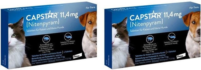 Capstar Tabletten 11,4 mg für Katzen und kleine Hunde für alle Altersstufen – Bild 1 von 1
