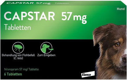 Produktbild von Capstar Tabletten für große Hunde von Elanco 57mg