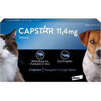 Produktbild von Capstar Tabletten für Katzen und kleine Hunde 11,4 mg von Elanco