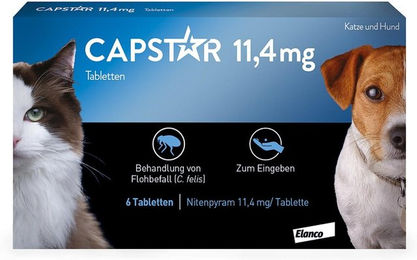 Capstar Tabletten gegen Flöhe für Katzen und kleine Hunde bis 11 kg – Bild 1 von 4
