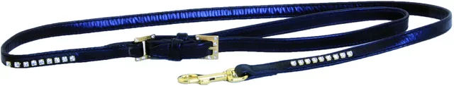 Produktbild von Carlain Hundeleine aus Kunstleder mit Strass in Schwarz oder Blau