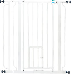 Carlson Pet Products Extra hohes Gitter mit Kleintiertür weiß 75-90 cm breit – Bild 1 von 1