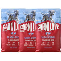Produktbild von Carnilove Active Junior Large Breeds Trockenfutter Lachs und Truthahn für Junghunde großer Rassen 3x4 kg