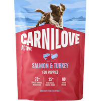 Produktbild von Carnilove Active Puppy Welpenfutter Lachs und Truthahn Getreidefrei 2 x 4 kg