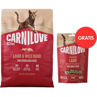Produktbild von Carnilove Active Sterilised Katzen Trockenfutter Lamm und Wildschwein mit Crunchy Snack Cat Lamb 2 kg und 50 g