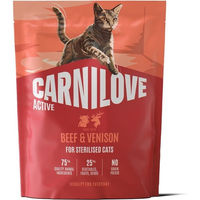 Produktbild von Carnilove Active Sterilised Trockenfutter Rind und Wild für kastrierte Katzen 400g