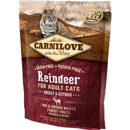 Carnilove Cat Adult Energy & Outdoor Trockenfutter für Katzen mit Rentier und Wildschwein getreidefrei 400 g - 400 g – Bild 1 von 5