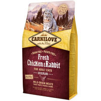 Produktbild von Carnilove Cat Adult Fresh Trockenfutter Huhn & Kaninchen Getreidefrei 2 kg - 2 kg