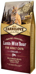 Carnilove Cat Adult Trockenfutter Lamm & Wildschwein Sterilisiert Getreidefrei 6kg - 6 kg – Bild 1 von 3