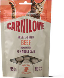 Produktbild von Carnilove Cat Freeze Dried Leckerli Rind und Truthahn für erwachsene Katzen 4 x 40 g