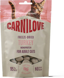 Produktbild von Carnilove Cat Freeze Dried Leckerli Truthahn und Rind für erwachsene Katzen 2 x 40 g
