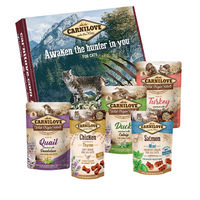 Produktbild von Carnilove Cat Into the Wild Aktions-Box mit Lachs, Pute, Rentier und Wildschwein
