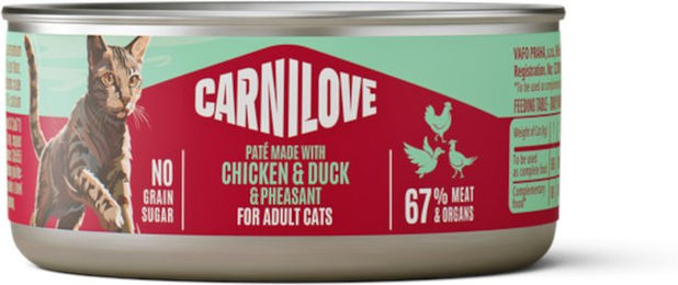Produktbild von Carnilove Cat Paté Huhn Ente Fasan Getreidefrei 6 x 100 g