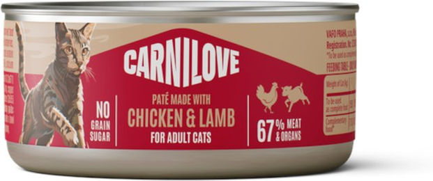 Produktbild von Carnilove Cat Paté Huhn & Lamm Getreidefrei Sensitive 6 x 100 g