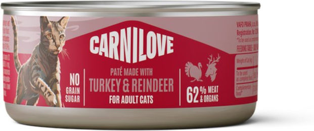 Carnilove Cat Paté Truthahn & Rentier Getreidefrei 24 x 100 g – Bild 1 von 1