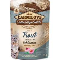 Produktbild von Carnilove Cat Pouch Filets Forelle mit Huhn für erwachsene Katzen getreidefrei 24 x 85 g - 24 x 85 g