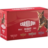 Produktbild von Carnilove Cat Pouch Sparpaket Adult Getreidefrei Stückchen in Sauce Mixpaket 48 x 85 g