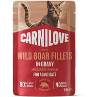 Produktbild von Carnilove Cat Pouch Stückchen in Sauce Wildschwein Adult 24x85g