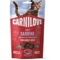 Produktbild von Carnilove Cat Soft Snack Leckerli Sardine mit Erdbeere für Katzen aller Altersstufen 4 x 50 g