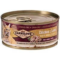 Produktbild von Carnilove Feline Adult Katzenfutter Huhn und Lamm 12 x 100 g Box - 12 x 100 g