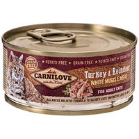 Produktbild von Carnilove Feline Adult Katzenfutter Truthahn und Rentier 12 x 100 g Box - 12 x 100 g