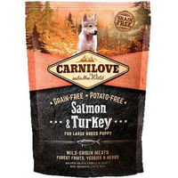 Produktbild von Carnilove Getreidefreies Hundetrockenfutter für Welpen großer Rassen mit Lachs und Pute 12 kg - 12 kg