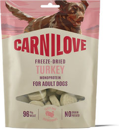 Produktbild von Carnilove Hund Belohnungssnack Gefriergetrocknet Truthahn Getreidefrei Monoprotein 2 x 60 g