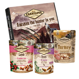 Produktbild von Carnilove Hund Into the Wild Aktions-Box mit Lamm, Wachtel und Truthahn