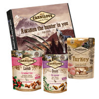 Produktbild von Carnilove Hund Into the Wild Aktions-Box mit Lamm, Wachtel und Truthahn