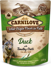 Carnilove Hund Nassfutter Paté Ente mit Timotheegras Adult Getreidefrei Hoher Fleischanteil 12 x 300 g - 12 x 300 g – Bild 1 von 6