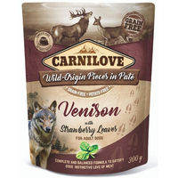 Produktbild von Carnilove Hund Nassfutter Paté Hirsch mit Erdbeerblättern Adult Getreidefrei 12 x 300 g - 12 x 300 g
