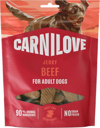 Produktbild von Carnilove Hund Snack Trockenfleisch Rind getreidefrei mit hohem Fleischanteil 100 g