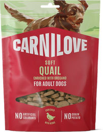 Produktbild von Carnilove Hund Soft Snacks Wachtel mit Oregano Getreidefrei 2 x 200 g