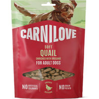 Produktbild von Carnilove Hund Soft Snacks Wachtel mit Oregano Getreidefrei 2 x 200 g