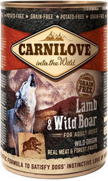 Produktbild von Carnilove Hundefutter Adult Lamm und Wildschwein Getreidefrei 6x400g