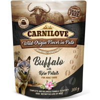 Produktbild von Carnilove Hundefutter Pastete Büffel mit Rosenblättern Getreidefrei Hoher Fleischanteil Adult 12x300g