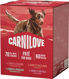 Produktbild von Carnilove Hundefutter Paté Pouches Truthahnauswahl Getreidefrei 16 x 300 g