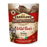 Produktbild von Carnilove Hundefutter Paté Wildschwein mit Hagebutte getreidefrei hoher Fleischanteil Adult 12x300g