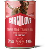 Produktbild von Carnilove Hundepaté Truthahn Rentier Wildschwein Getreidefrei Sensitive 6 x 400 g