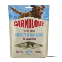 Produktbild von Carnilove Hundesnack Gefriergetrocknetes Fleisch Pute und Lachs 60g