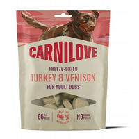 Produktbild von Carnilove Hundesnack Gefriergetrocknetes Fleisch Pute und Wild 60g